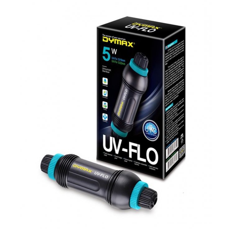 DYMAX UV - FLO STERILISER 5W - 16/22MM - BLUE CORAL FISH TRADING L.L.C