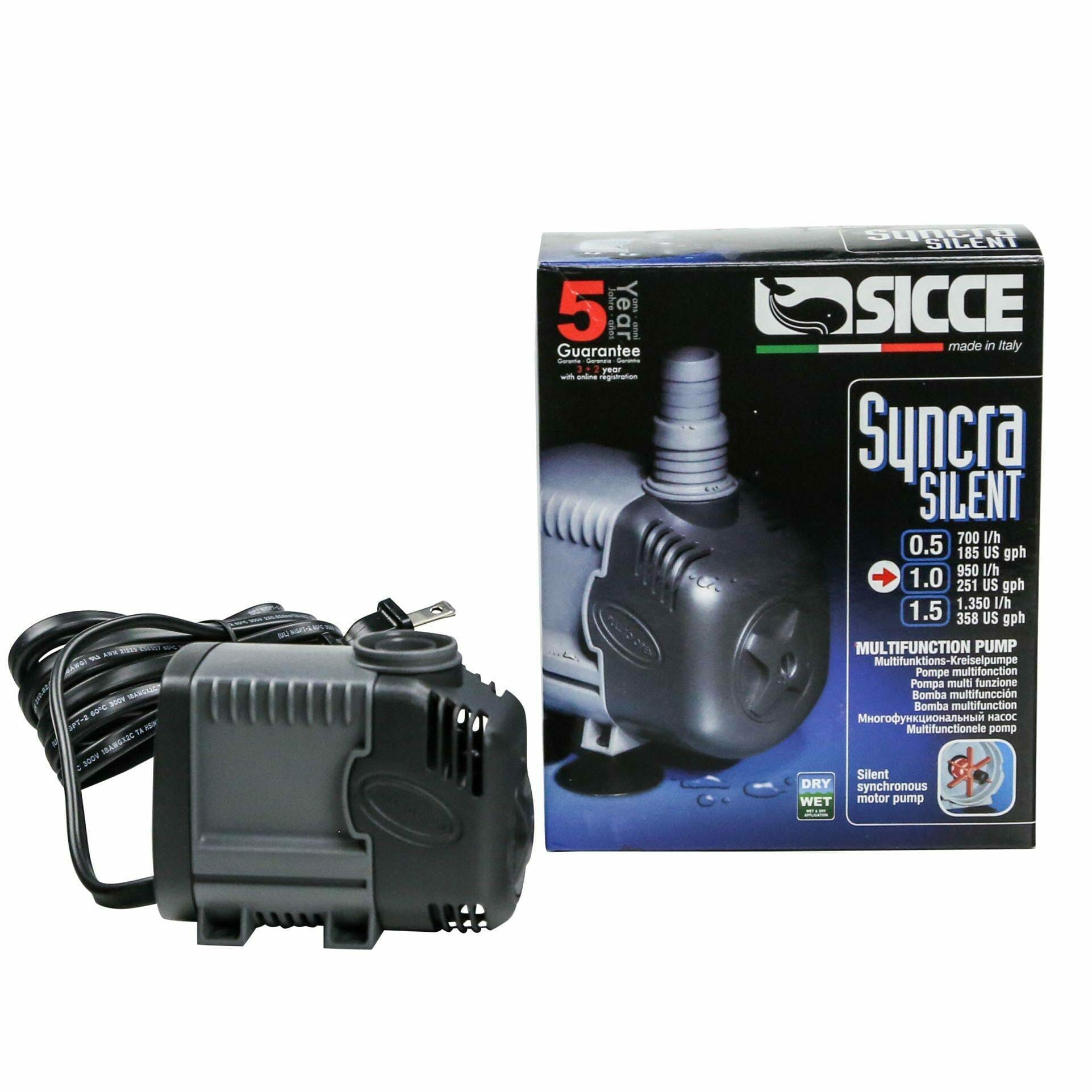 SICCE – SYNCRA 1.0 PUMP 251GPH - BLUE CORAL FISH TRADING L.L.C